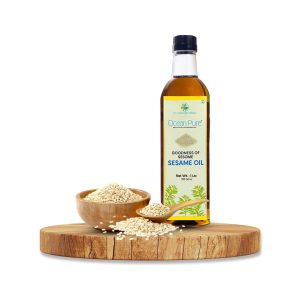 Ocean Pure Cold Pressed Sesame Oil – Stone & Wood (Kachi Ghani) Process | 100% Pure & Natural | Edible Grade for Cooking | 1L Bottle